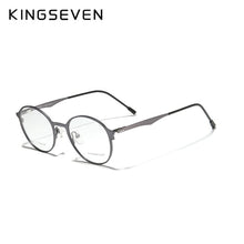 Load image into Gallery viewer, KINGSEVEN 2020 Round Titanium Optical Lenses Glasses Frame Men Myopia Women Prescription Glasses Eyeglasses Male Metal Eyewear