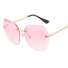Load image into Gallery viewer, 2020 UV400 Oversized Ocean Lens Shades Sun glasses China Factory Wholesale Women Female Lady Rimless Sunglass