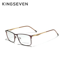 Load image into Gallery viewer, KINGSEVEN Titanium Alloy Optical Glasses Frame Men 2020 Square Myopia Prescription Eyeglasses Male Metal Eyewear
