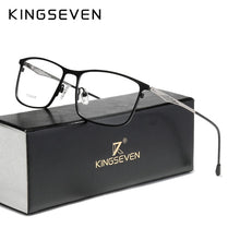 Load image into Gallery viewer, KINGSEVEN Titanium Alloy Optical Glasses Frame Men 2020 Square Myopia Prescription Eyeglasses Male Metal Eyewear
