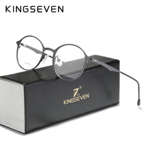 Load image into Gallery viewer, KINGSEVEN 2020 Round Titanium Optical Lenses Glasses Frame Men Myopia Women Prescription Glasses Eyeglasses Male Metal Eyewear
