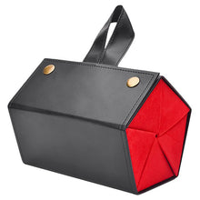 Load image into Gallery viewer, Women 5 Storage Space Sunglasses Tray Black Red Fashion Pu Leather Roll Eyeglasses Case Display Box
